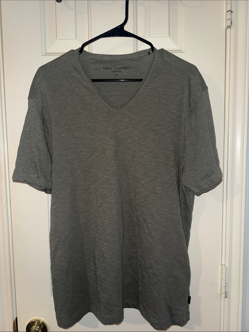 John Varvatos Olive Green Miles V-Neck Tee
